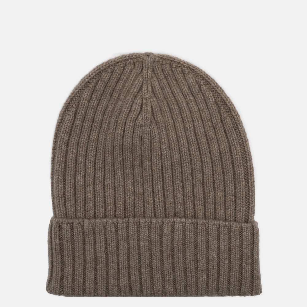 Berretto a Coste in 100% Cashmere