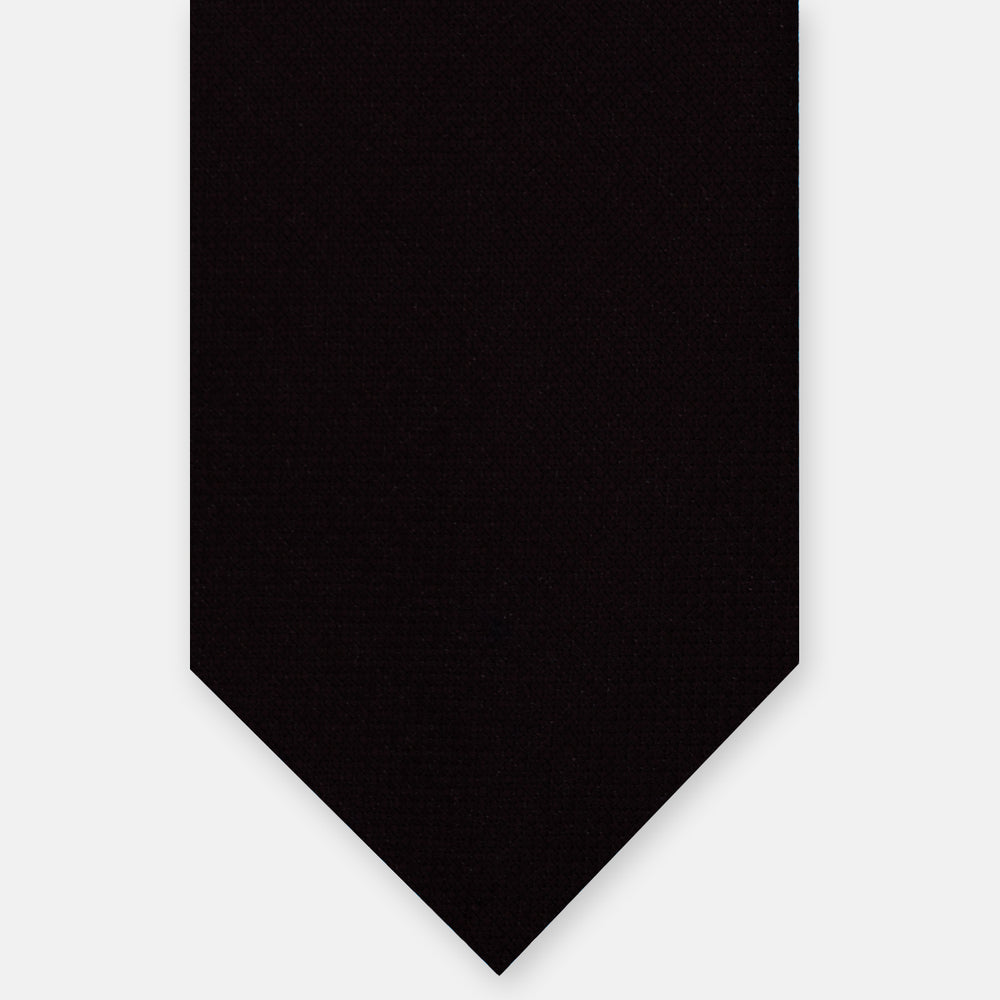 Cravatta 3 Pieghe Sartoriale in Pura Lana Loro Piana, Nero