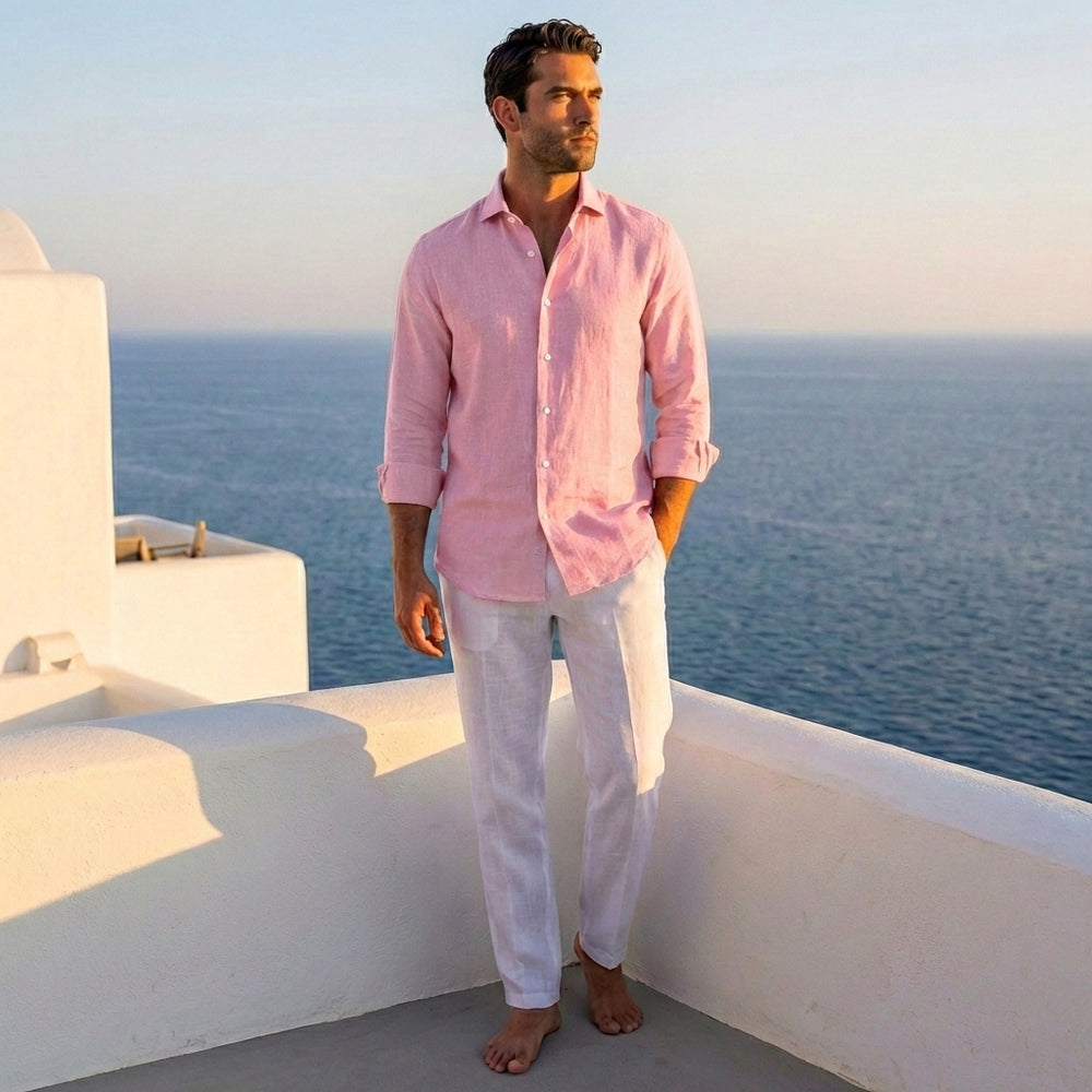 French Collar Pink Shirt