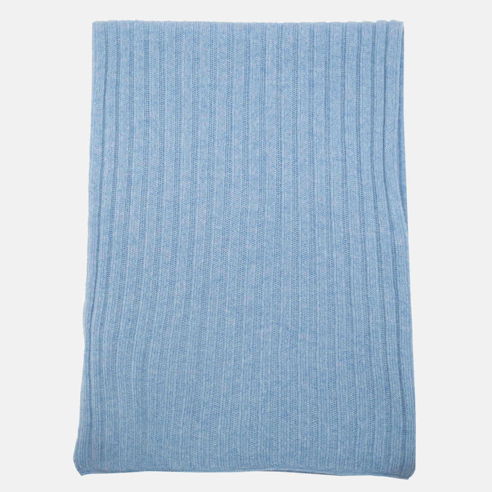 SCIARPA A COSTE IN CASHMERE CIELO - 105