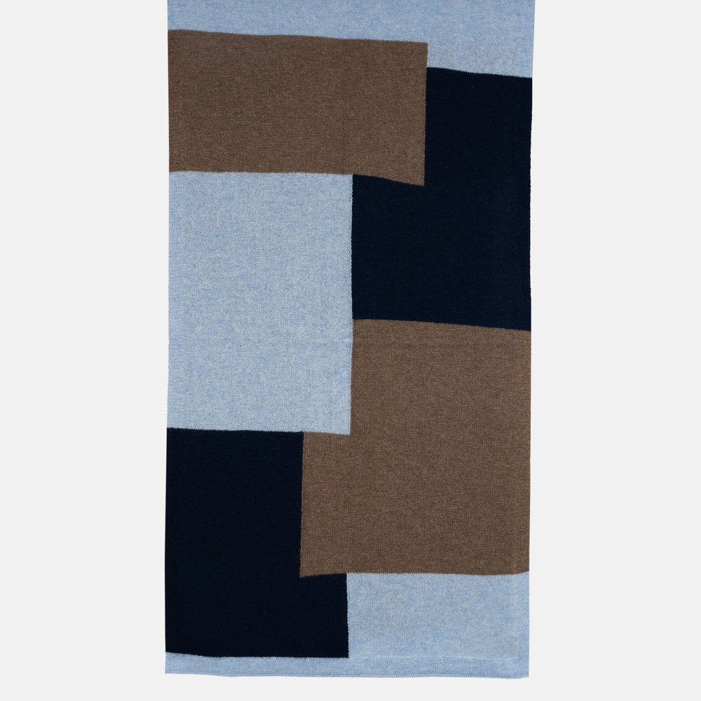 MONDRIAN WOOL SCARF NIGHT SKY WOOD - 102M