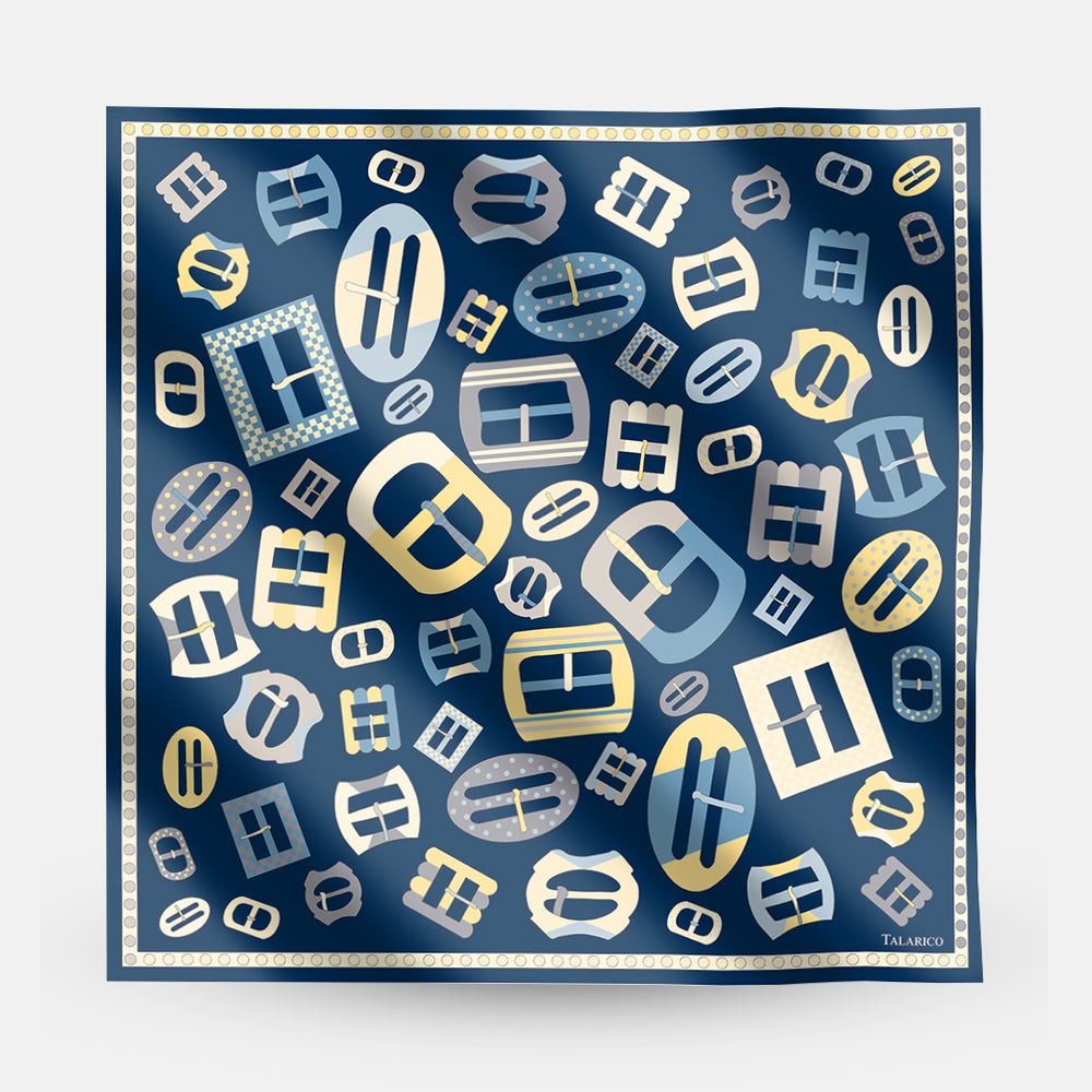 Geo Chic 90 Twill Silk Scarf