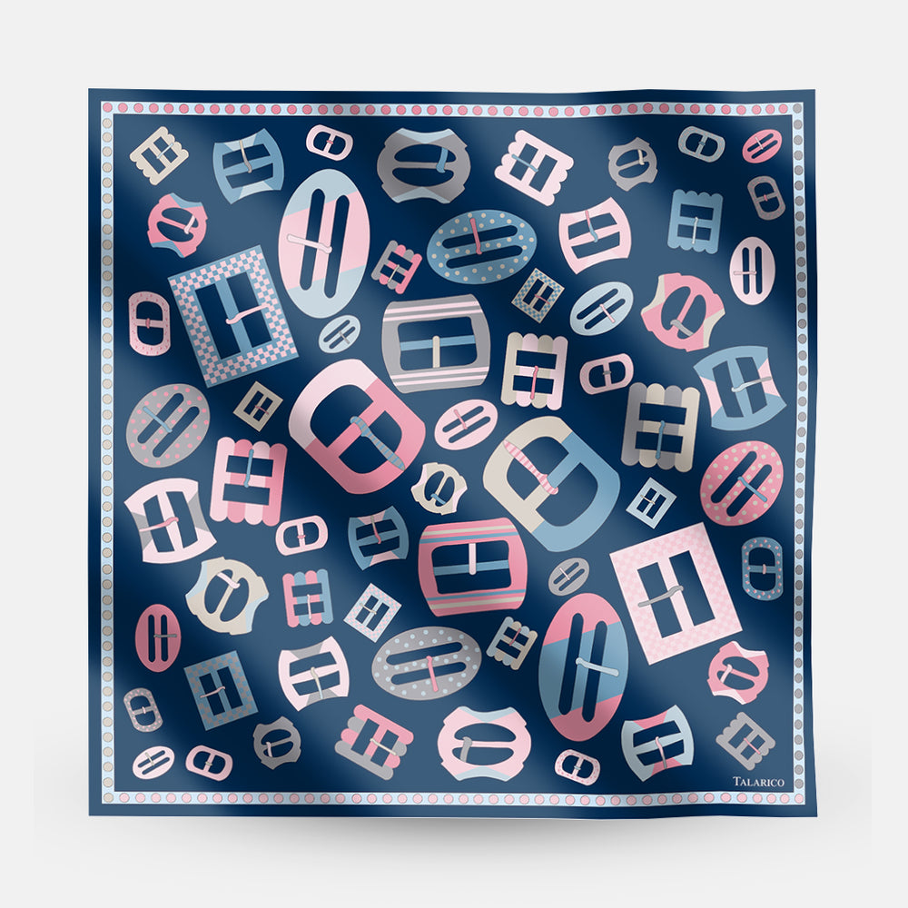Geo Chic 90 Twill Silk Scarf