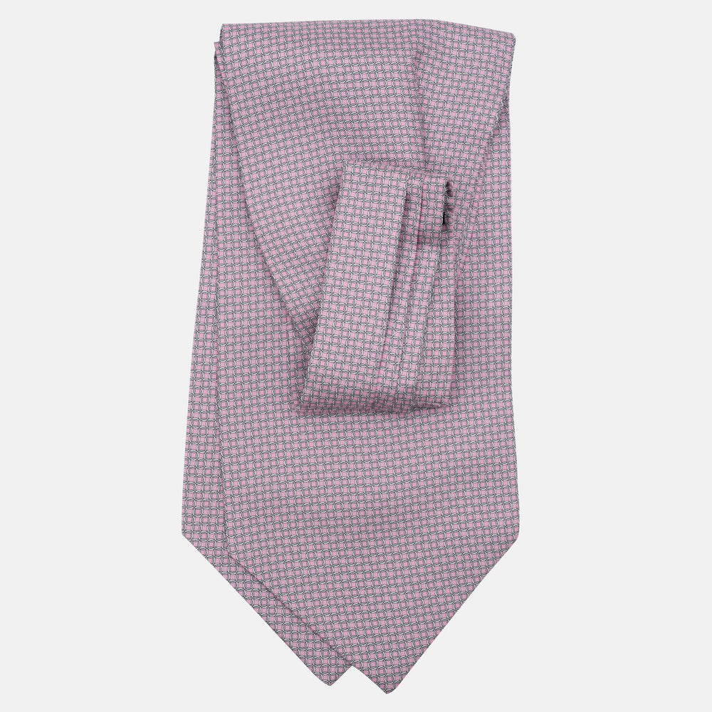 Ascot in seta Fantasia Concatenata Rosa
