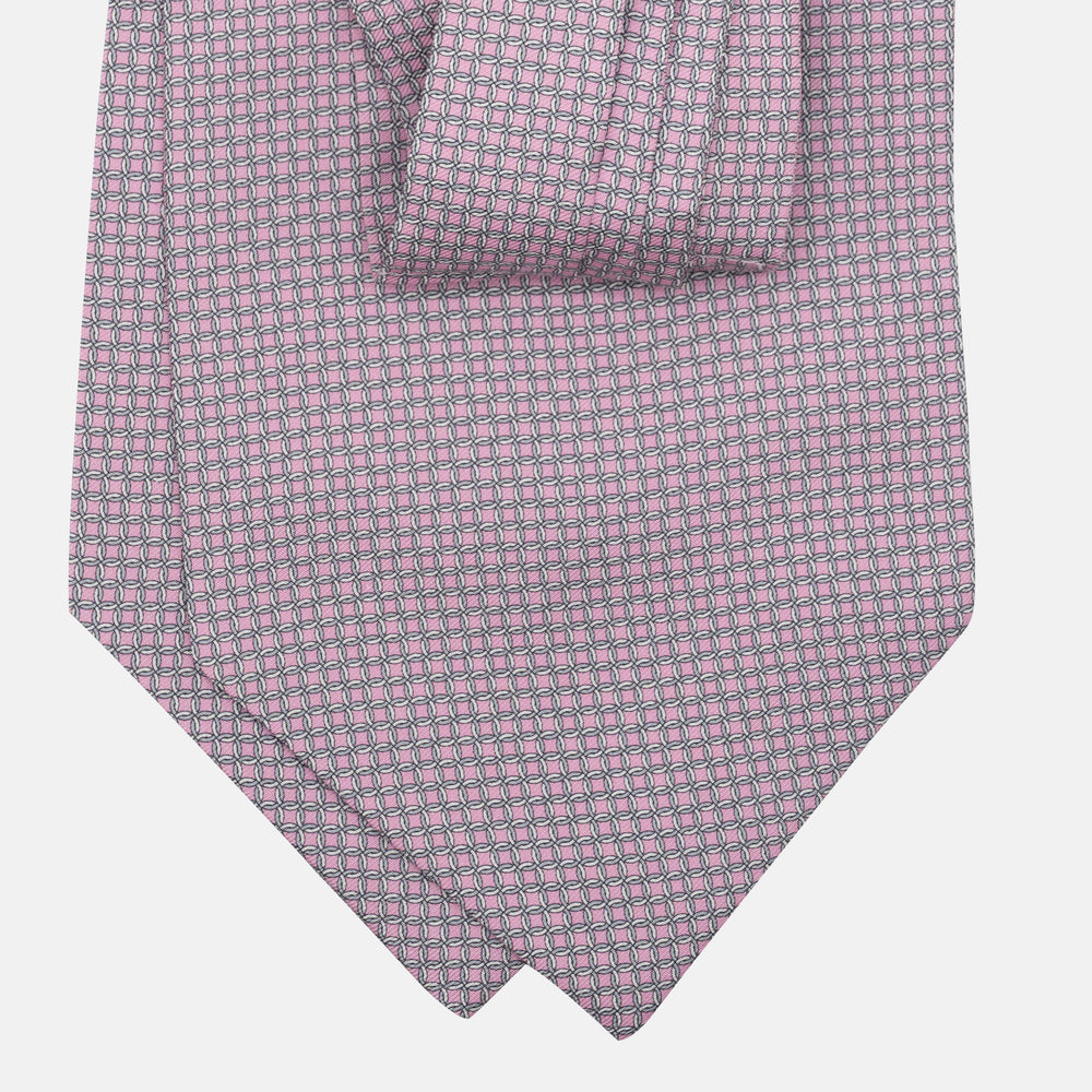 Ascot in seta Fantasia Concatenata Rosa