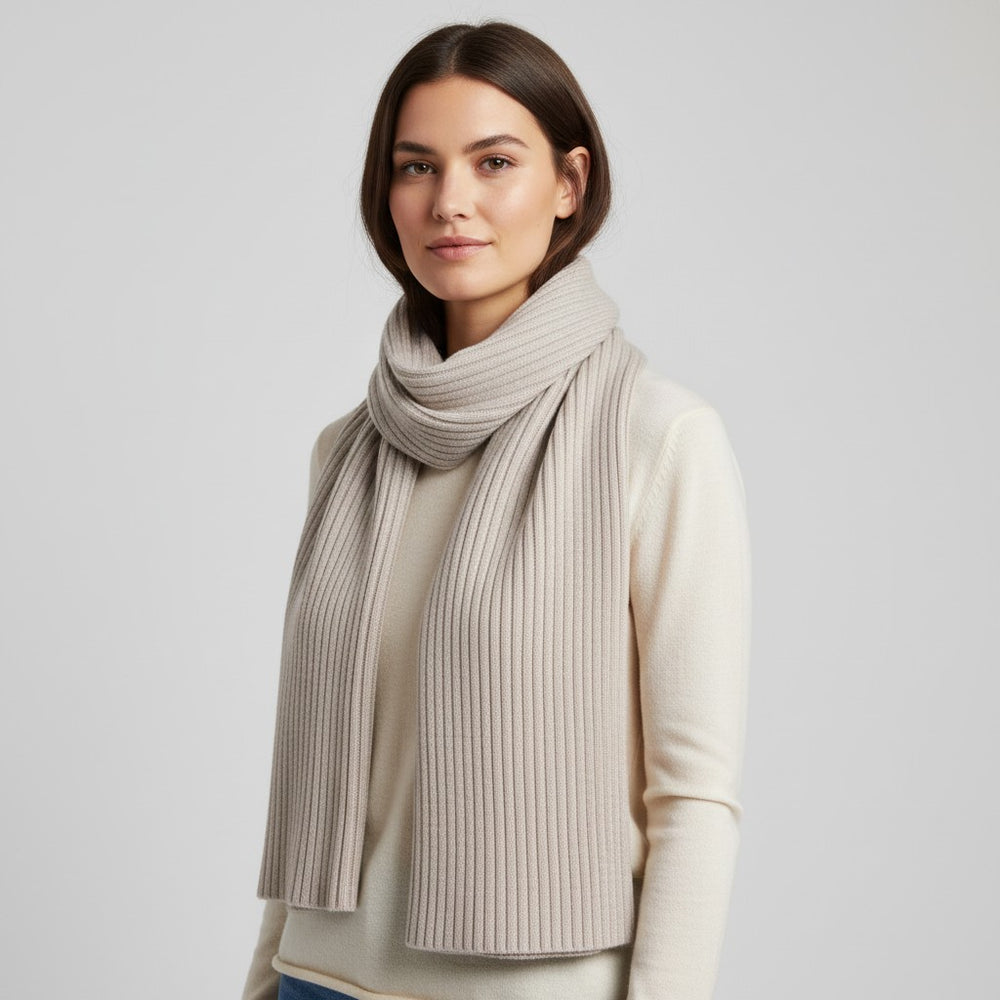 SCIARPA A COSTE IN CASHMERE PIUMA - 105