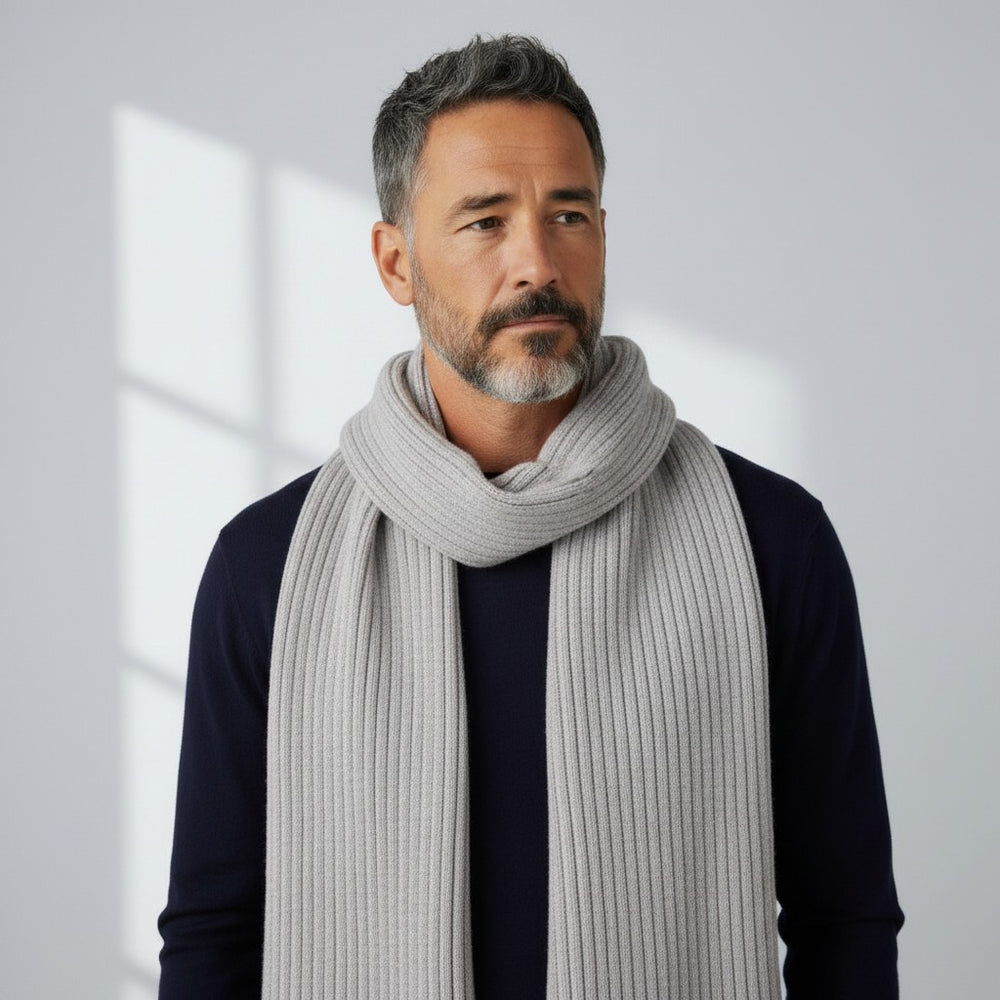 SCIARPA A COSTE IN CASHMERE PIUMA - 105