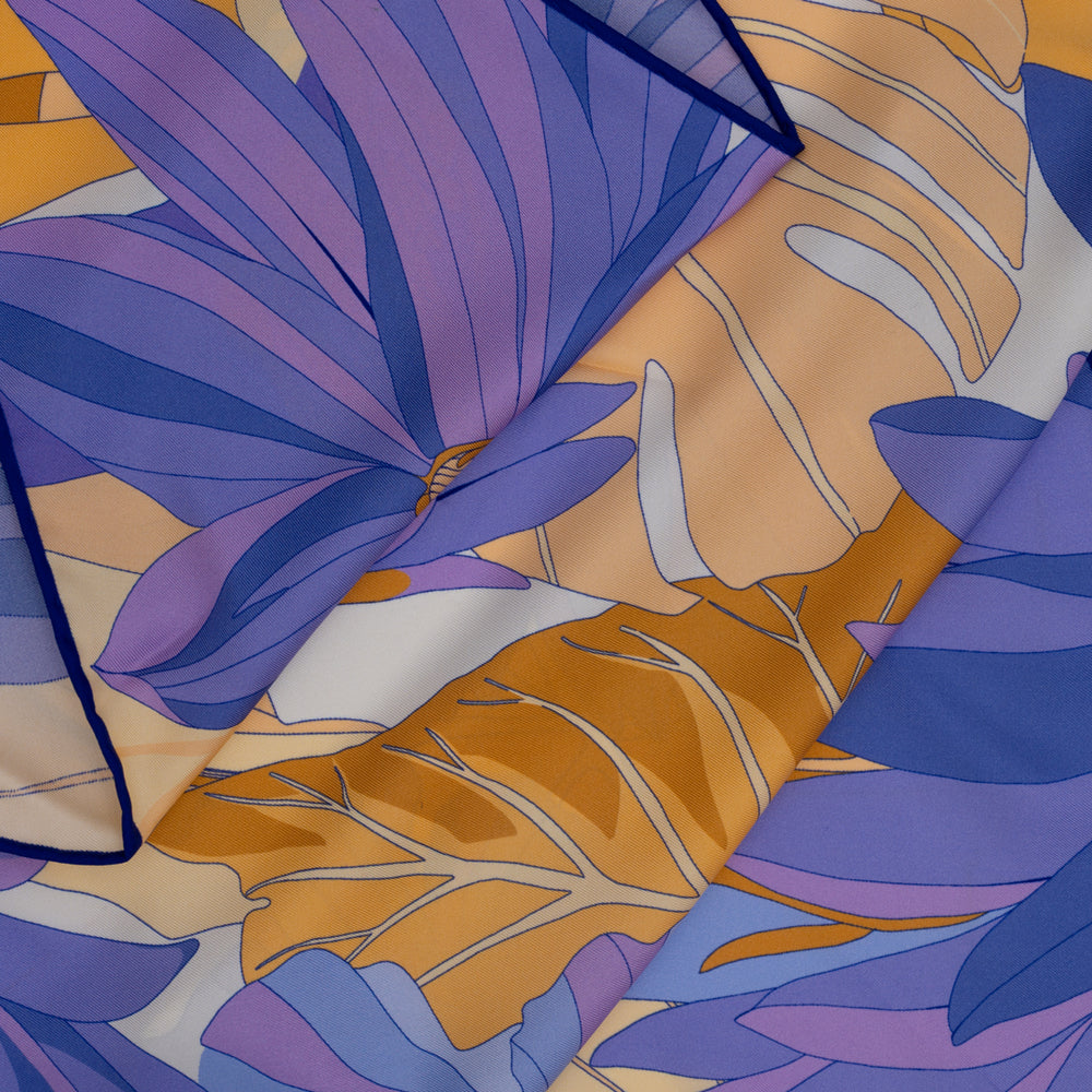 Enchanted Garden Twill Silk Diamond Scarf