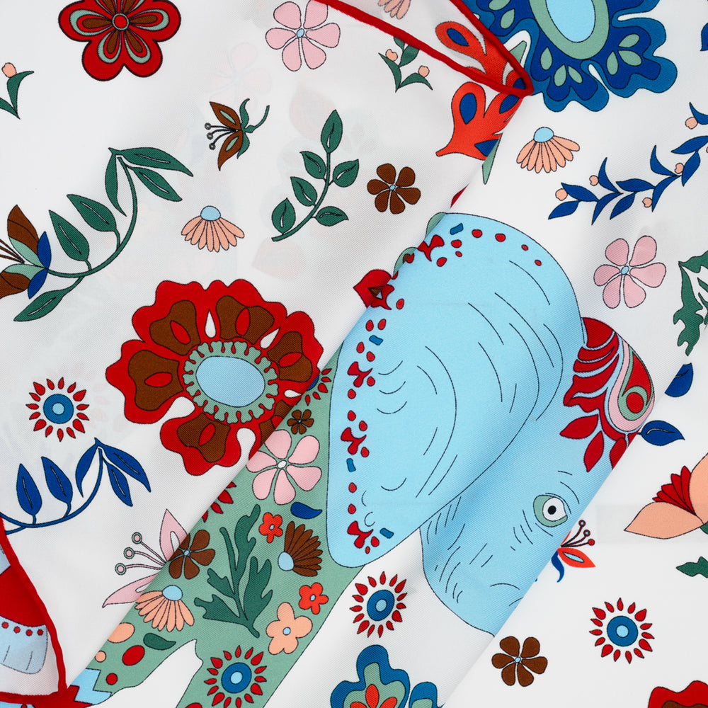 Oriental Breath Twill Silk Diamond Scarf