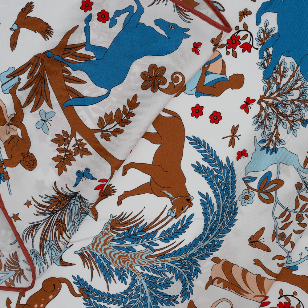Diamond Silk Twill Circle Of Life Scarf