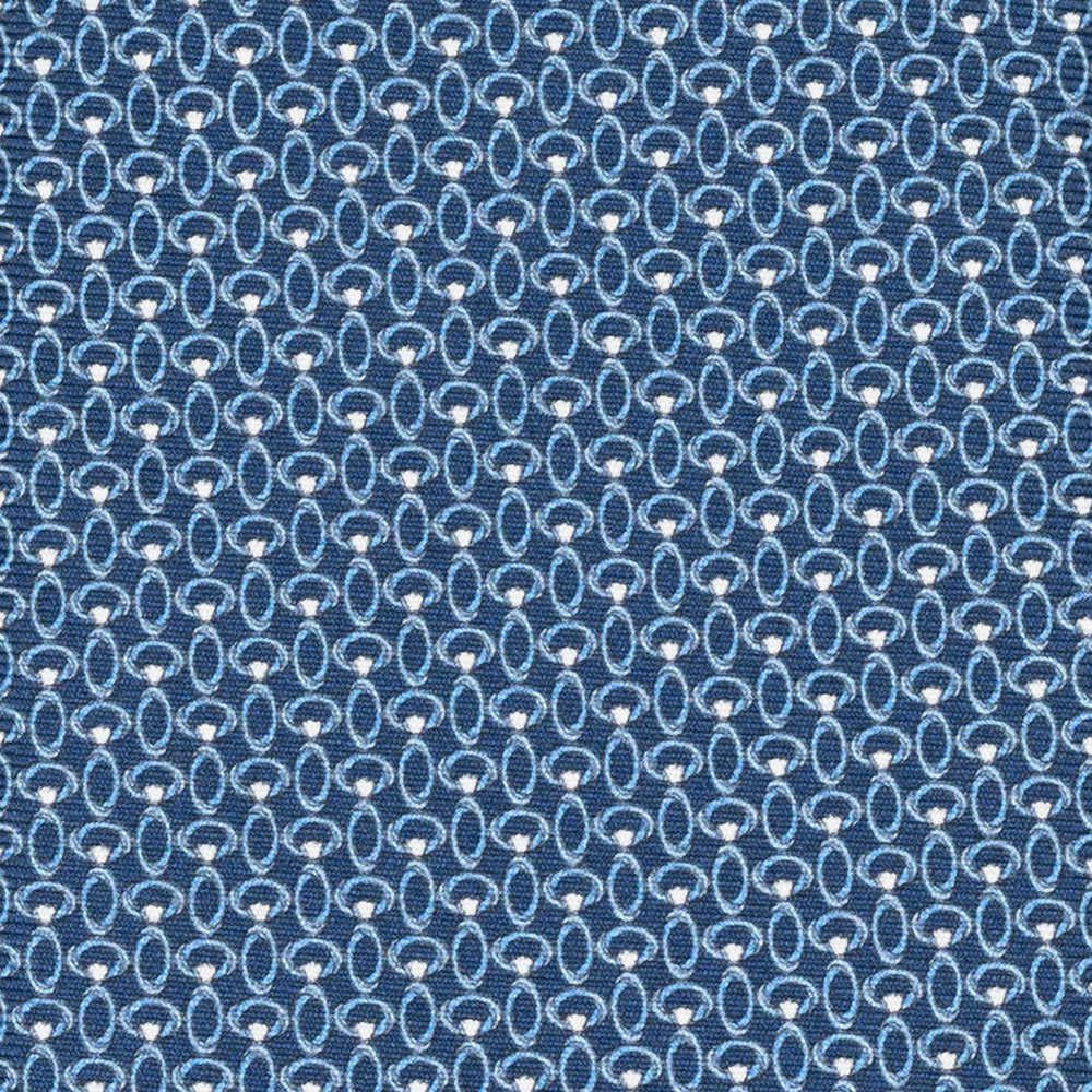 3-Fold Silk Tie with Geometric Pattern in Light Blue and Sky Blue - DSC_3924