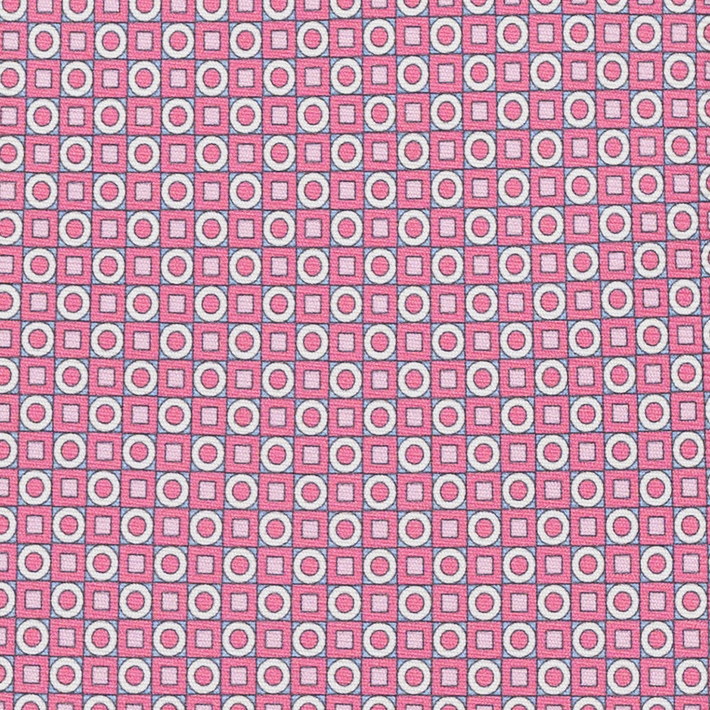 Cravatta 3 pieghe in Seta Fantasia Geometrica Rosa Scuro - M49115