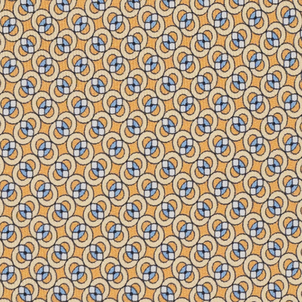 Yellow Chain Pattern 3-Fold Silk Tie - DSC_4297