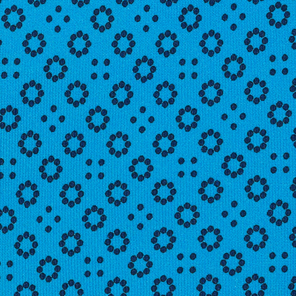 Cravatta 3 pieghe in Seta Fantasia Geometrica Turchese - DSC_4407