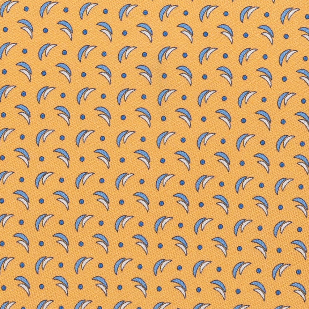 Cravatta 3 pieghe in Seta Micro Fantasia Giallo - DSC_4409