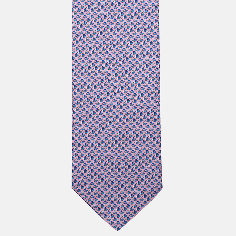 Cravatta 3 pieghe in Seta Micro Fantasia Rosa - DSC_4417