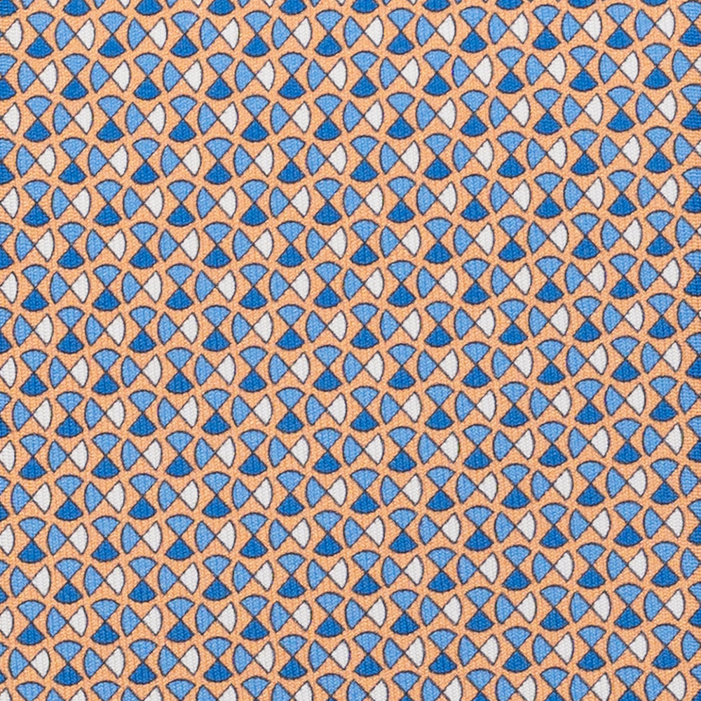 Cravatta 3 pieghe in Seta Fantasia Geometrica Giallo Chiaro - DSC_4434