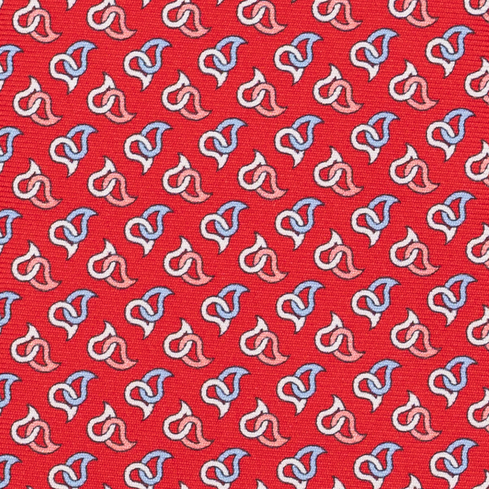 Cravatta 3 pieghe in Seta Micro Fantasia, Rosso - DSC_4869