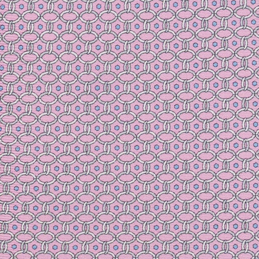 Cravatta 3 pieghe in Seta Fantasia Concatenata, Rosa Chiaro - MO9962