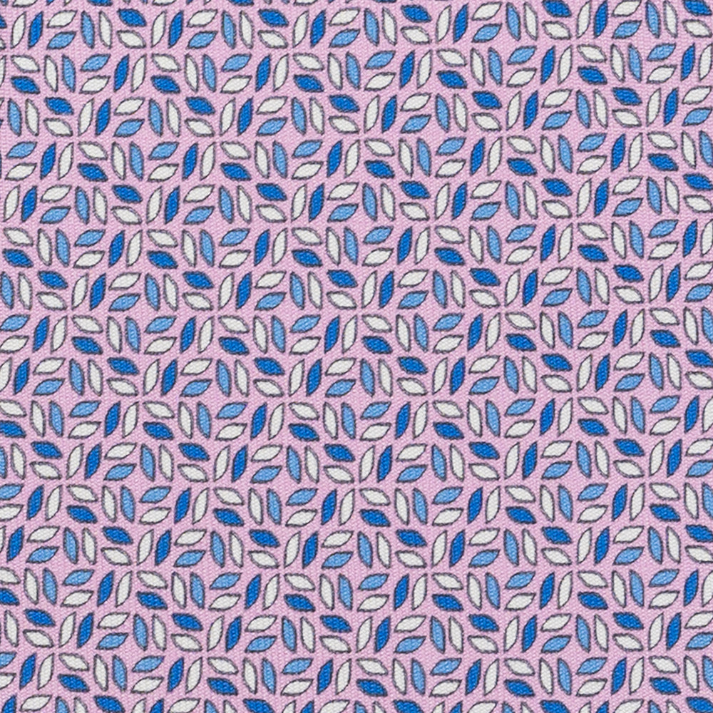 Cravatta 3 pieghe in Seta Fantasia Geometrica, Rosa - DSC_4875