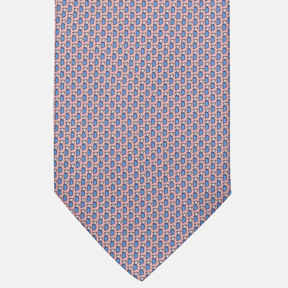 Cravatta 3 pieghe in Seta Micro Fantasia, Rosa - DSC_4877