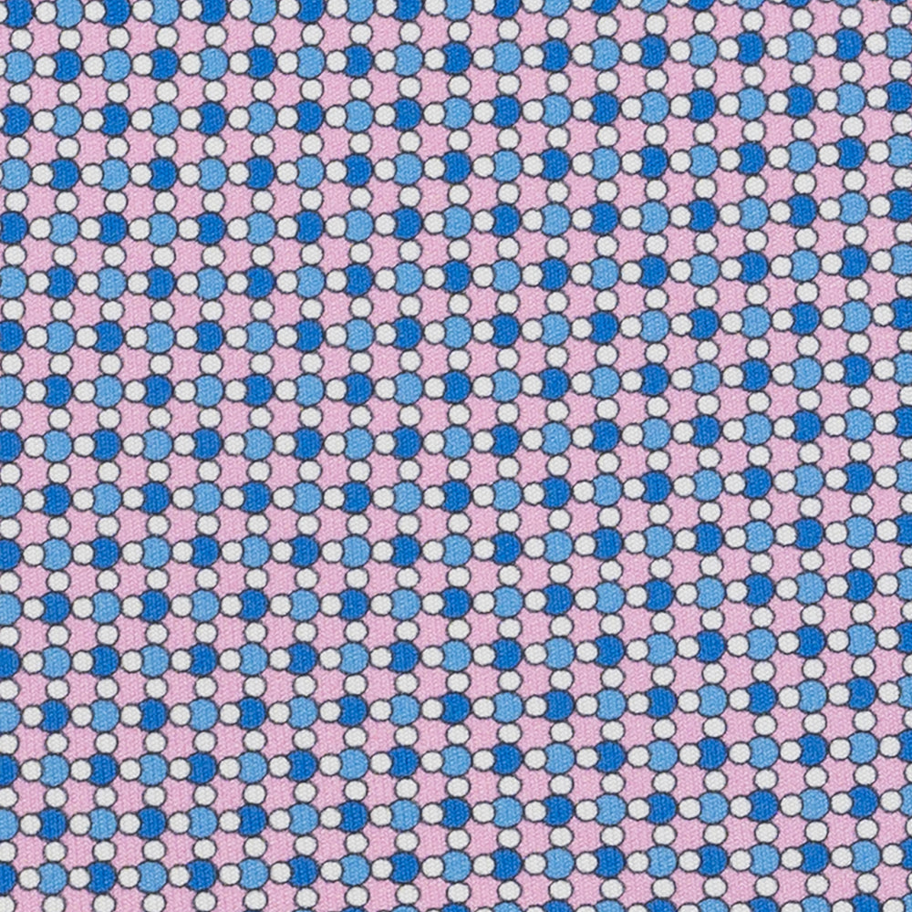 Cravatta 3 pieghe in Seta Fantasia Geometrica, Rosa - DSC_4879