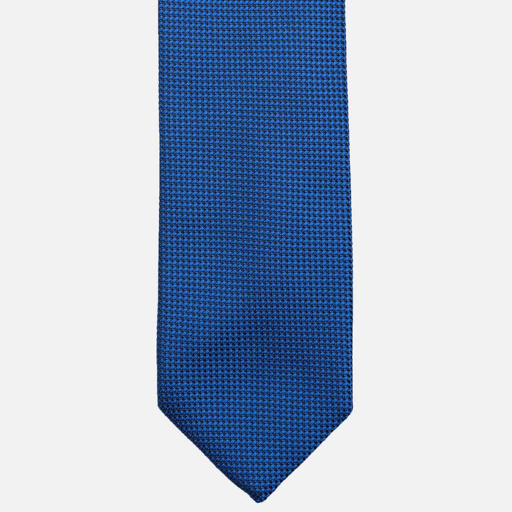 Solid Color Panama Silk Tie in European Blue - TAL290