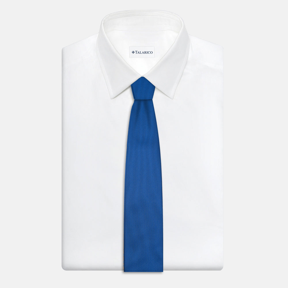 Solid Color Panamino Silk Tie in European Blue - TAL291