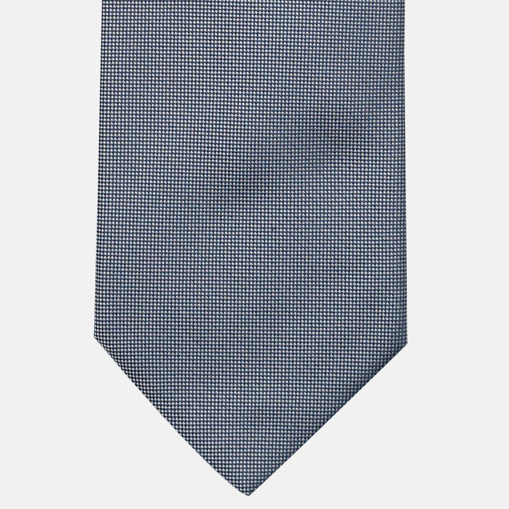 Plain Blue Panamino Silk Tie - TAL293