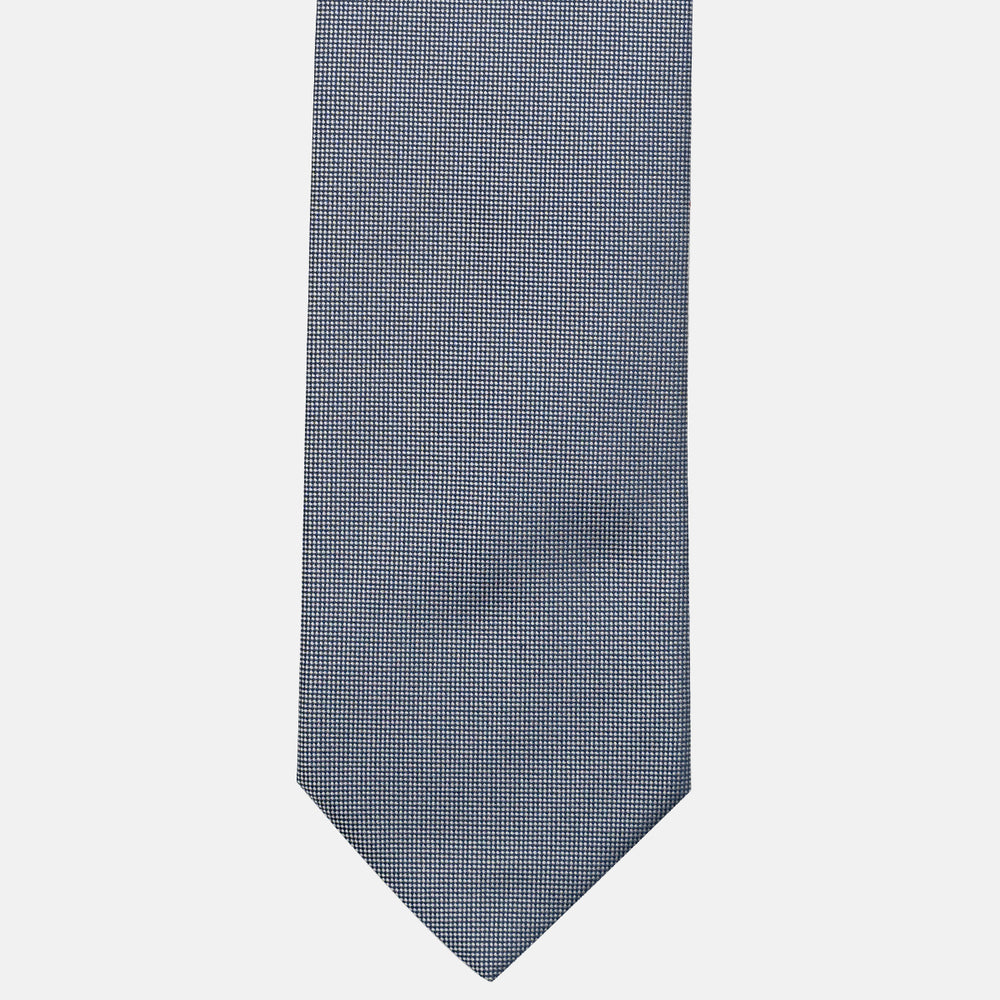 Plain Blue Panamino Silk Tie - TAL293