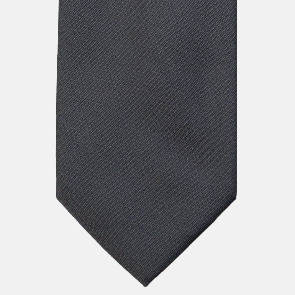 Solid Color Silk Tie in Lead - TAL294