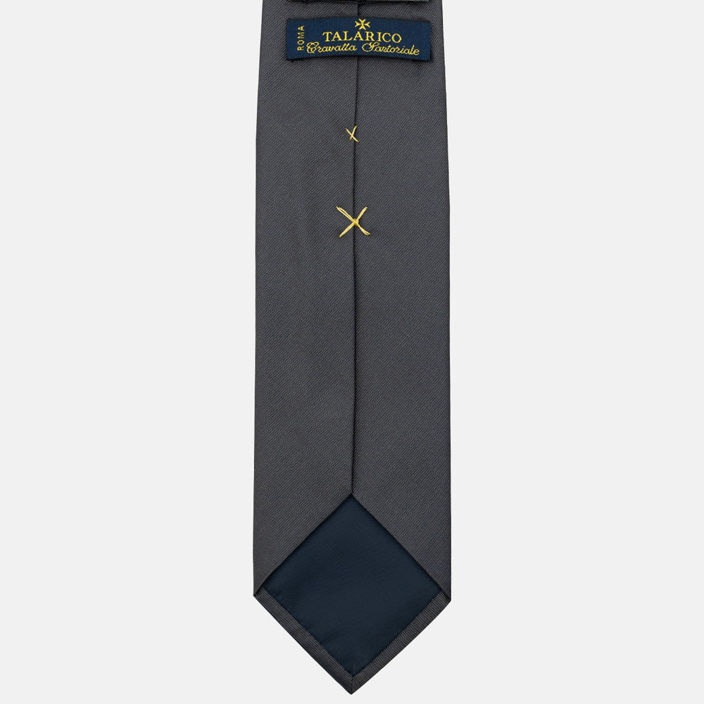 Solid Color Silk Tie in Lead - TAL294