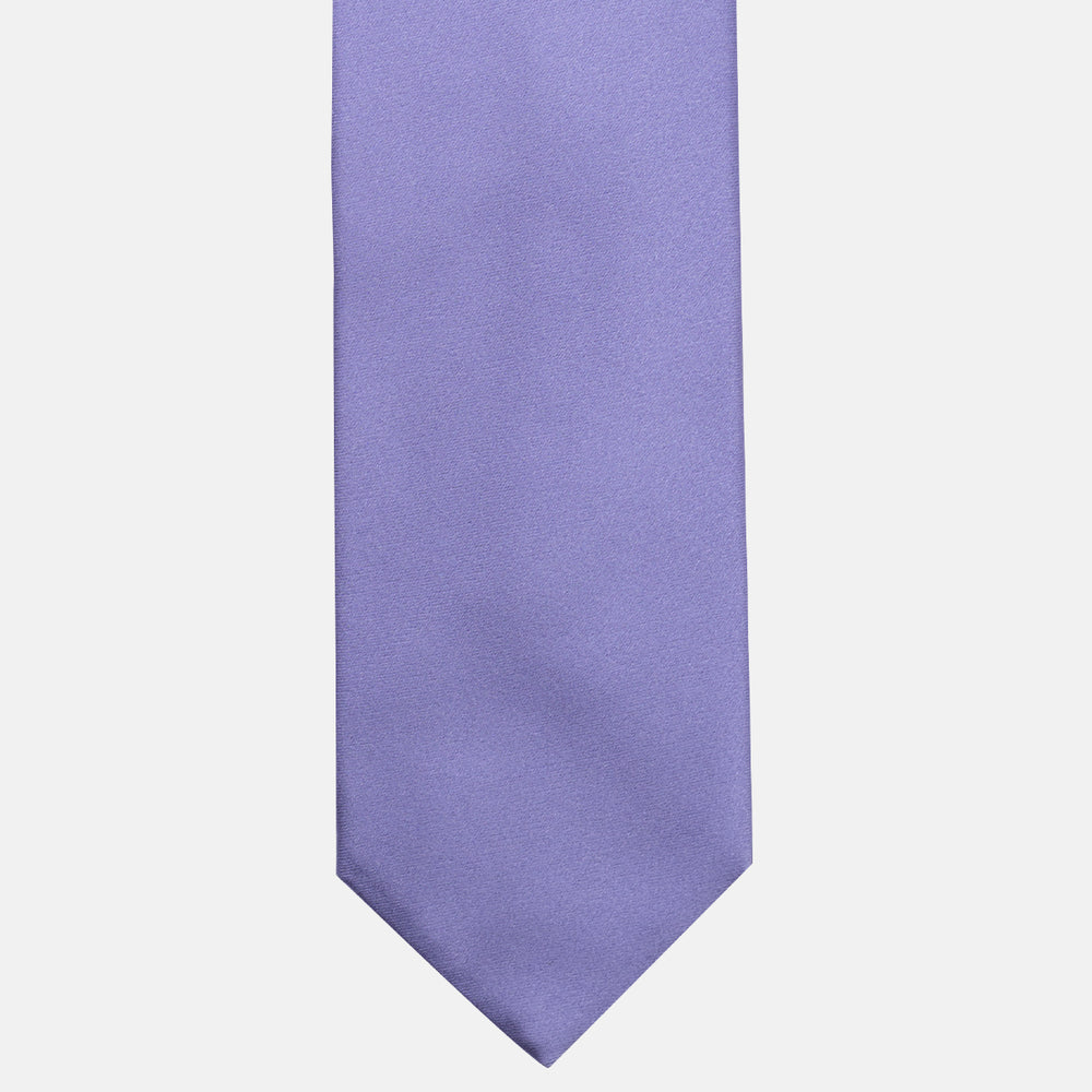 Plain Lilac Satin Tie - TAL296