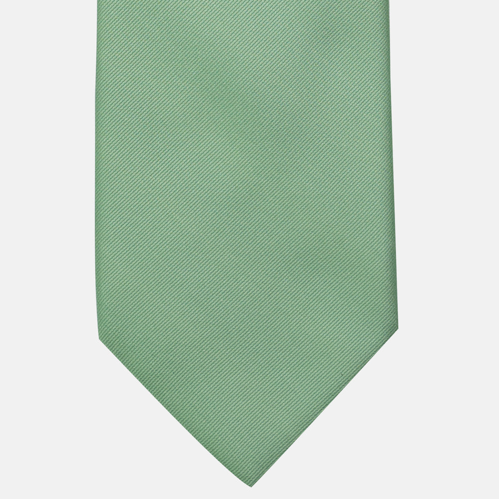 Solid Green Silk Tie - TAL297