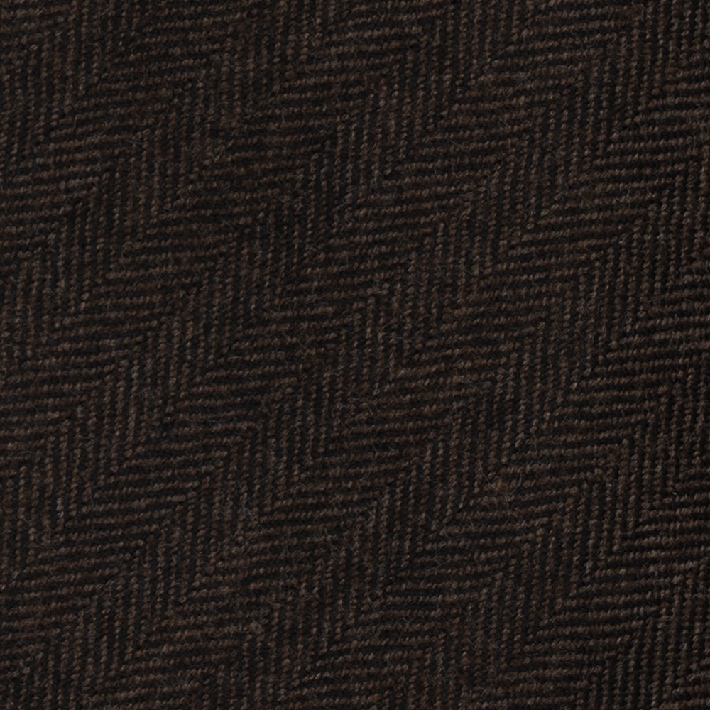 Cravatta 3 Pieghe Sartoriale Spigata in Puro Cashmere Spigata Loro Piana, Marrone