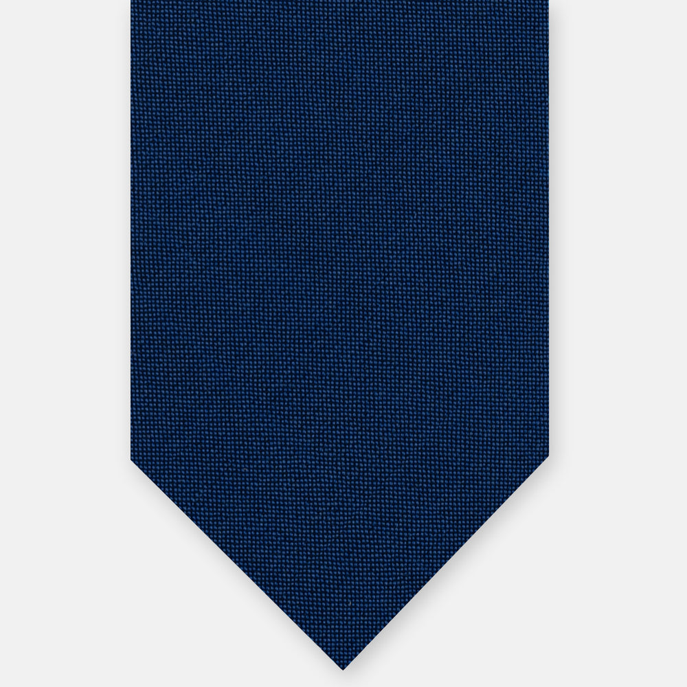 Cravatta 3 Pieghe Sartoriale in Pura Lana Loro Piana, Azzurro