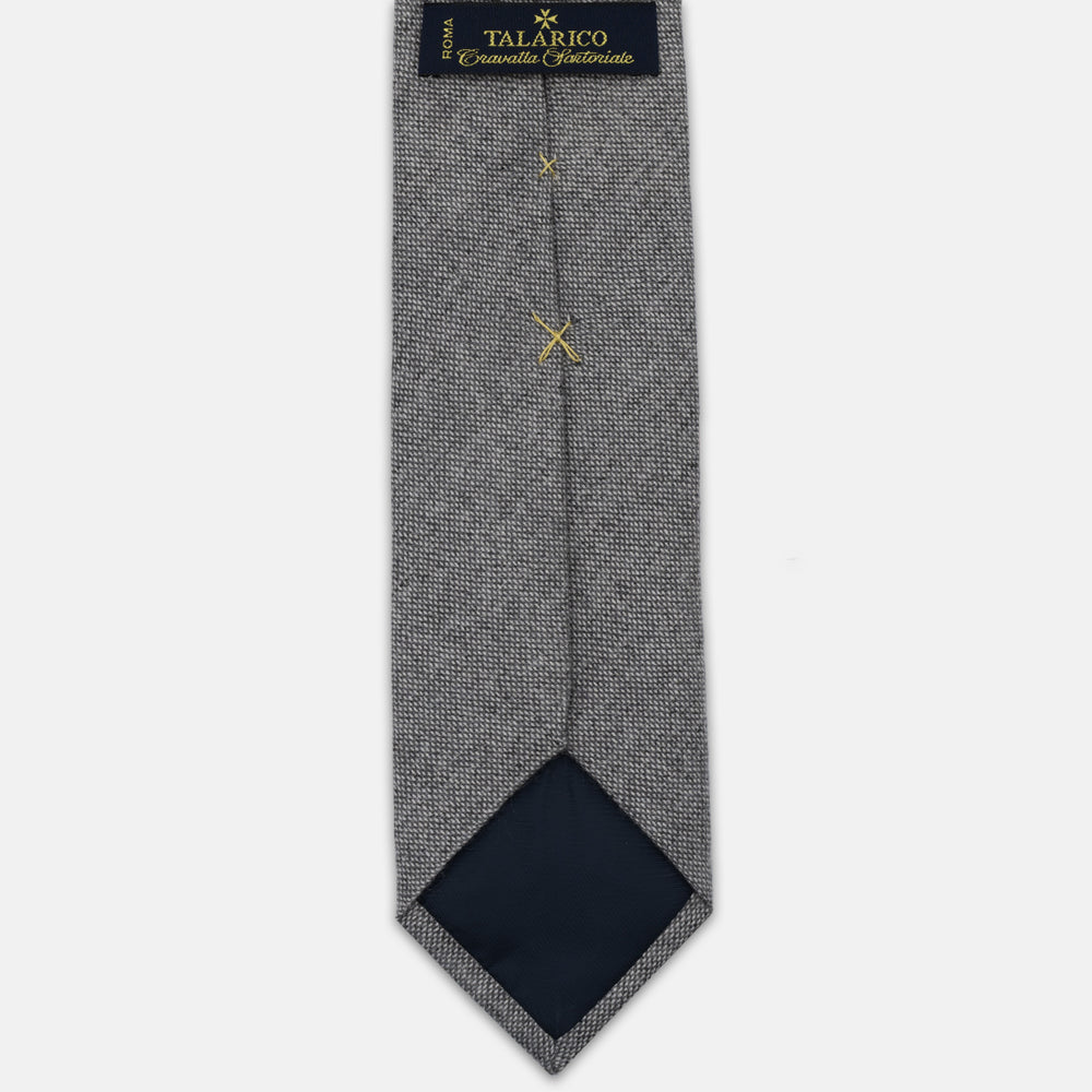 Cravatta 3 Pieghe Sartoriale in Cashmere delle Migliori Tessiture Biellesi, Grigio