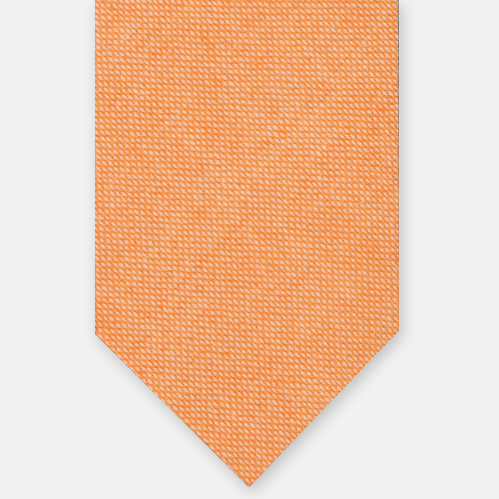 Cravatta 3 Pieghe Sartoriale in Cashmere delle Migliori Tessiture Biellesi, Arancione