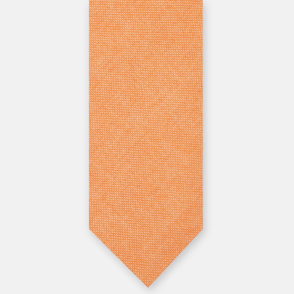 Cravatta 3 Pieghe Sartoriale in Cashmere delle Migliori Tessiture Biellesi, Arancione