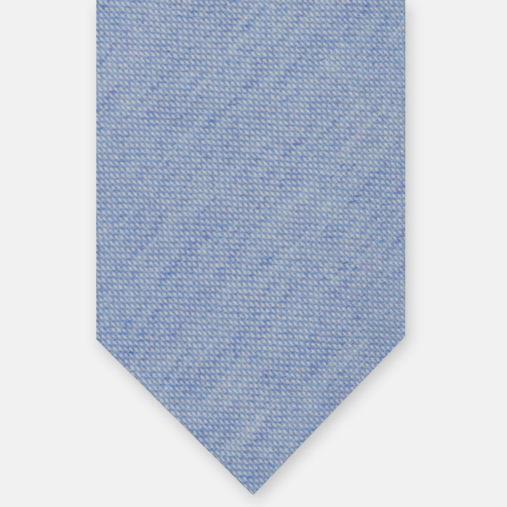 Cravatta 3 Pieghe Sartoriale in Cashmere delle Migliori Tessiture Biellesi, Celeste