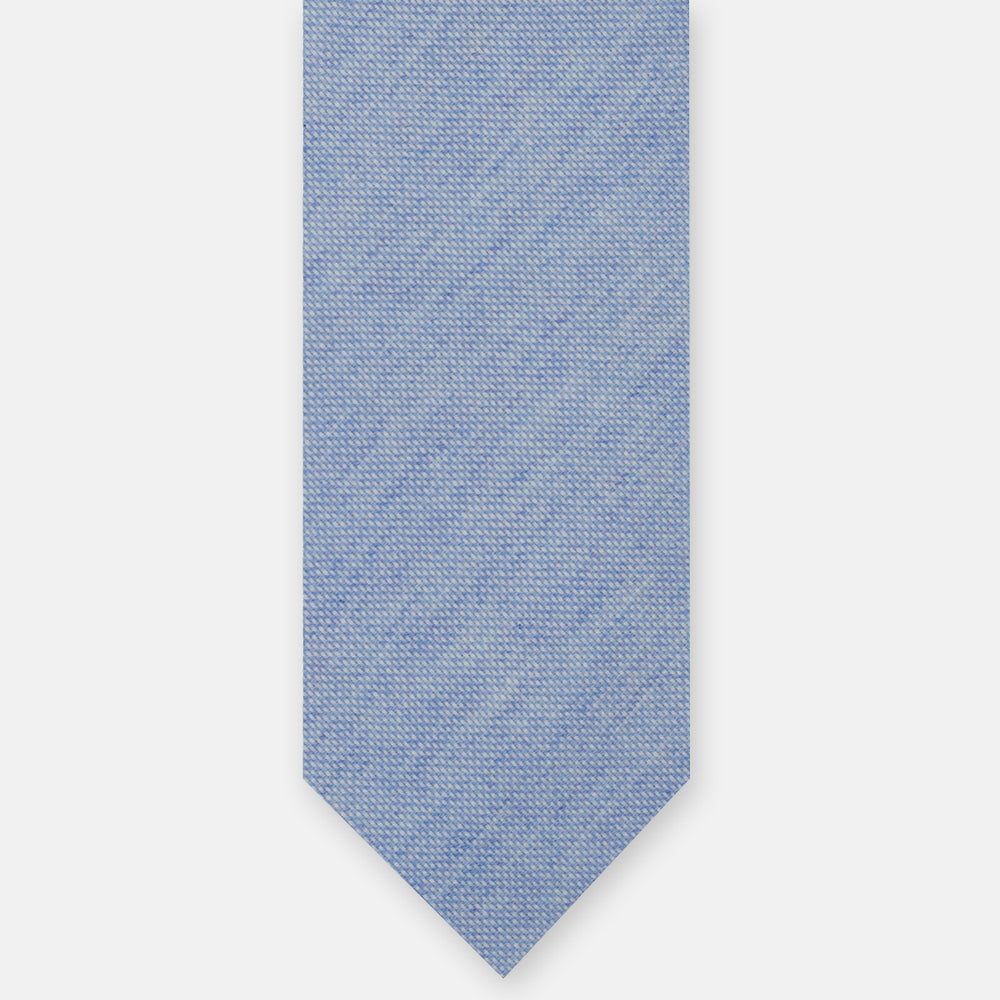 Cravatta 3 Pieghe Sartoriale in Cashmere delle Migliori Tessiture Biellesi, Celeste