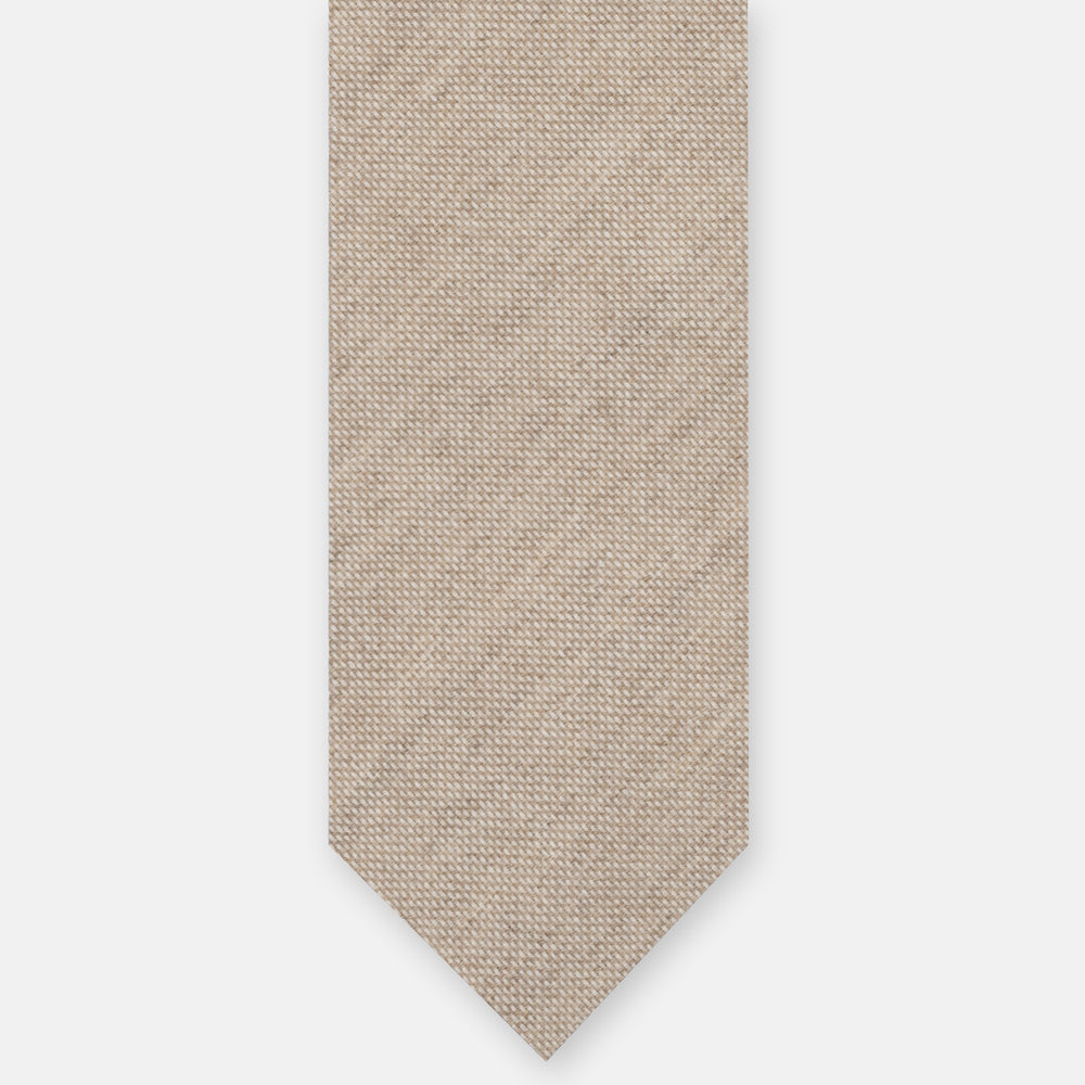 Cravatta 3 Pieghe Sartoriale in Cashmere delle Migliori Tessiture Biellesi, Beige