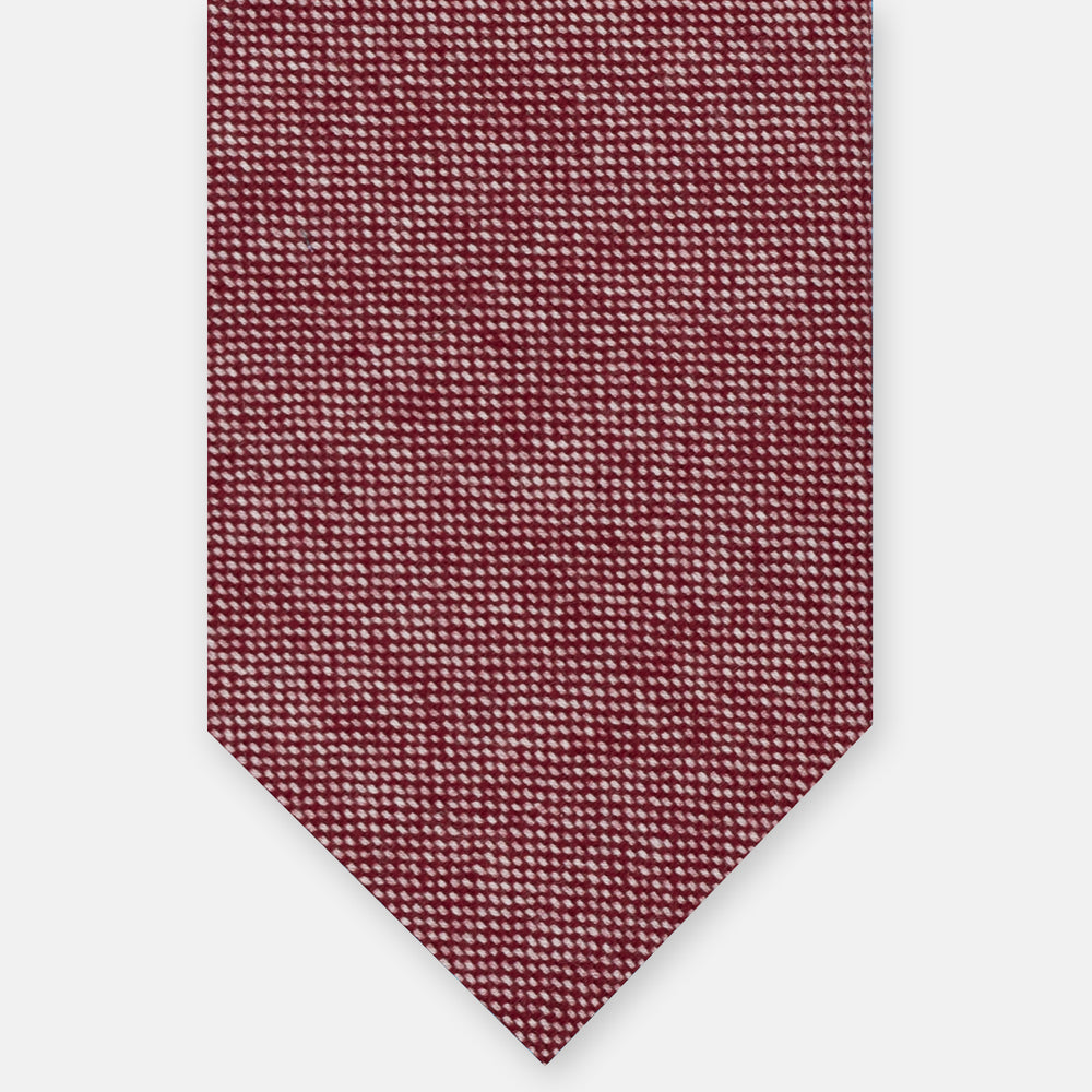 Cravatta 3 Pieghe Sartoriale in Cashmere delle Migliori Tessiture Biellesi, Bordeaux