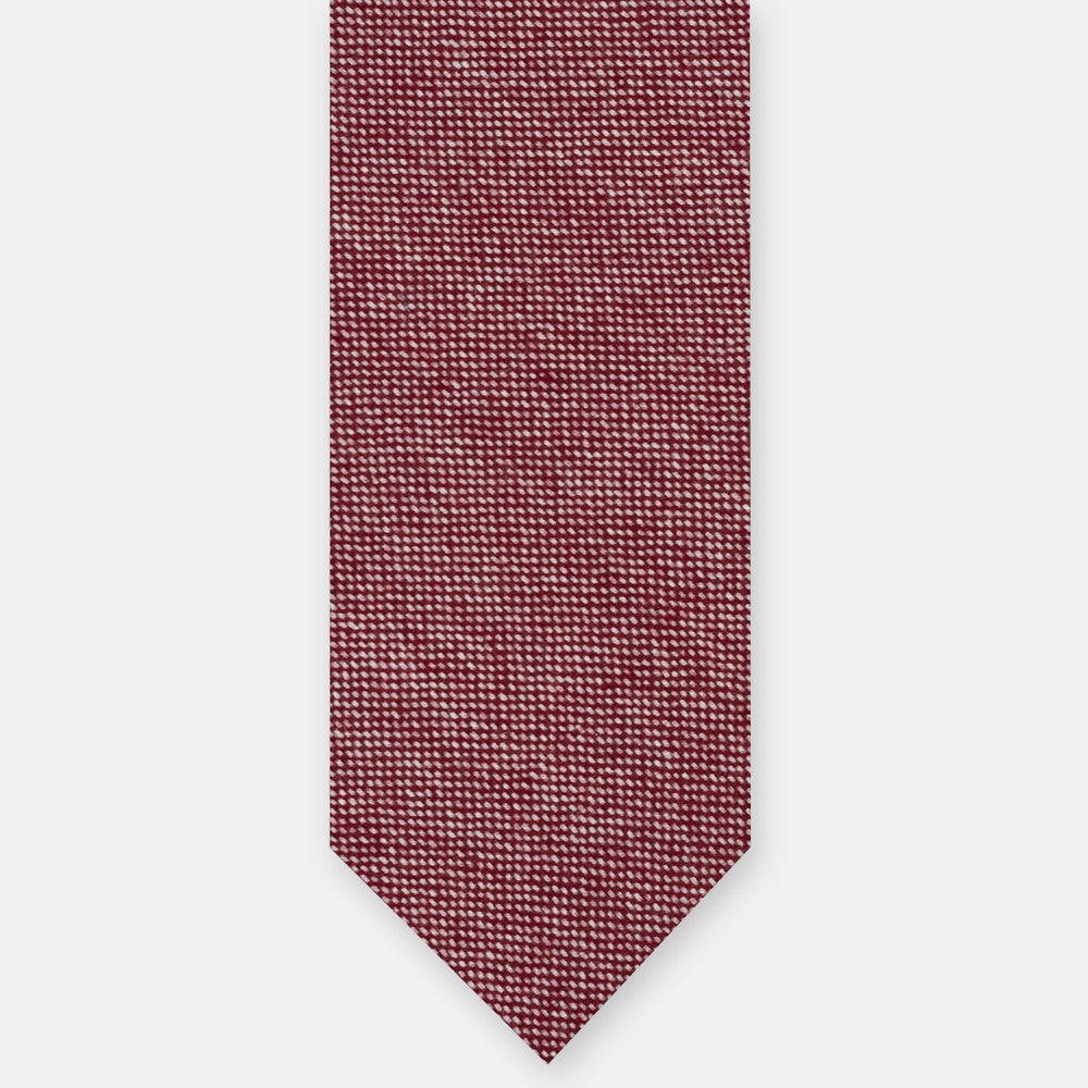 Cravatta 3 Pieghe Sartoriale in Cashmere delle Migliori Tessiture Biellesi, Bordeaux