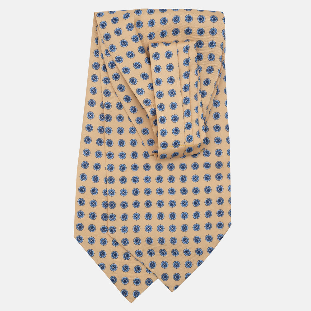 Ascot in seta Fantasia Floreale Giallo