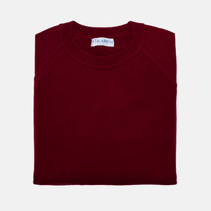 Felpa Girocollo in 100% Cashmere | Colore Bordeaux - 0806