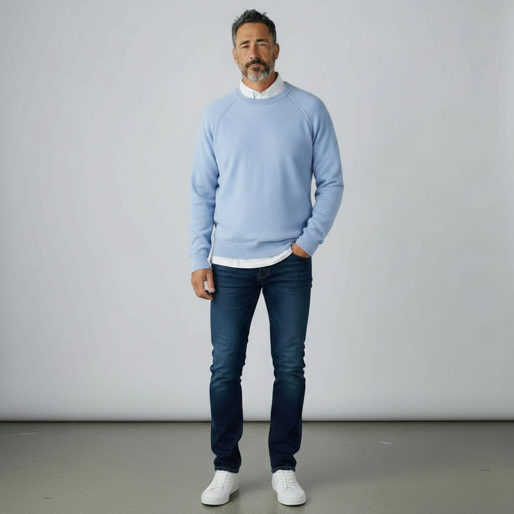 Blue cashmere sweatshirt