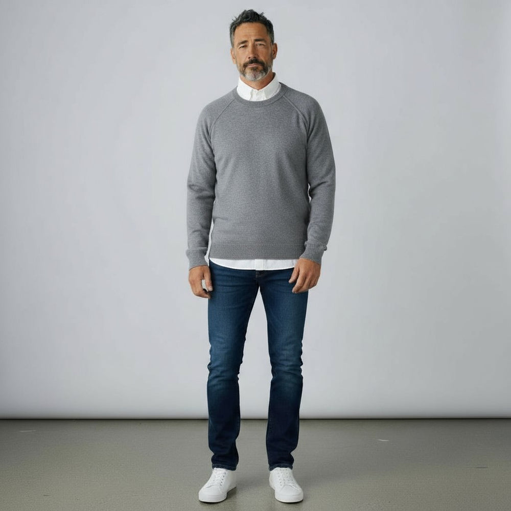 Gray cashmere sweatshirt
