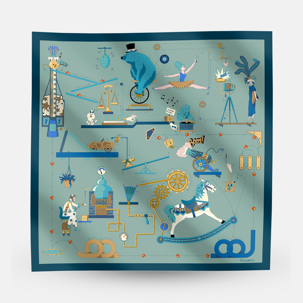 Pochette da Taschino in Seta Fantasia Flipper