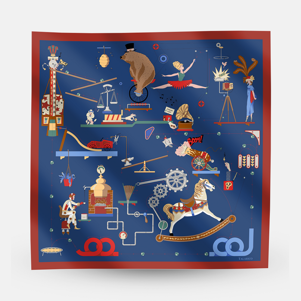 Pochette da Taschino in Seta Fantasia Flipper